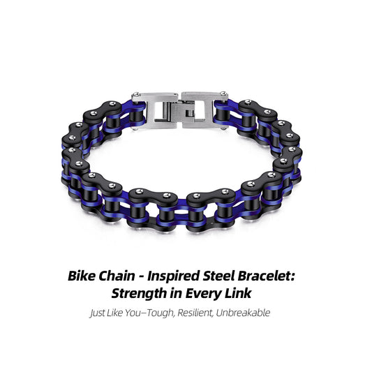 Bike Chain - Inspired Stainless Steel Bracelet:Strength in Every Link