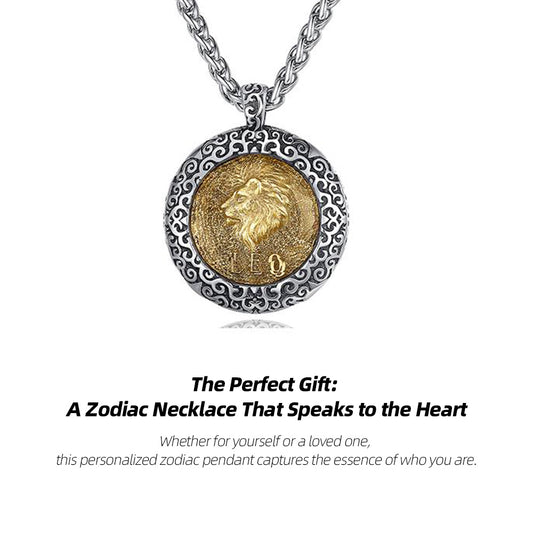 12 Zodiac Signs Stainless Steel Necklace