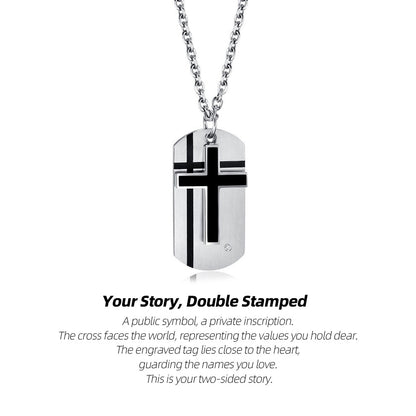 Faith Inscribed Double Pendant Necklace