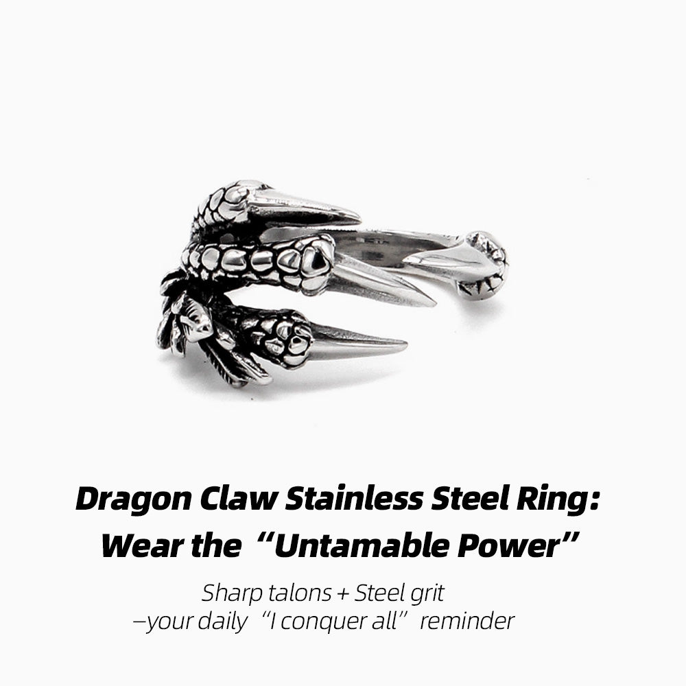 Dragon Claw Stainless Steel Ring: Wear the “Untamable Power”