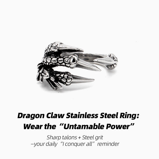Dragon Claw Stainless Steel Ring: Wear the “Untamable Power”