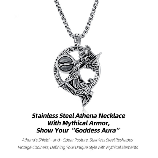 Stainless Steel Athena Necklace | With Mythical Armor, Show Your “Goddess Aura”
