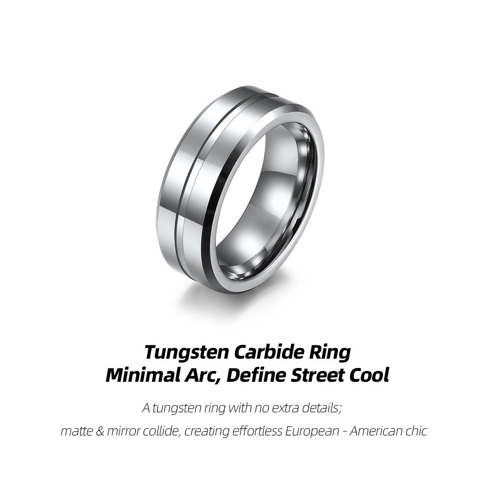Tungsten Carbide Ring | Minimal Arc, Define Street Cool