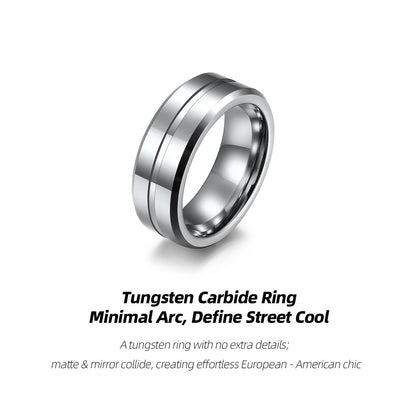 Tungsten Carbide Ring | Minimal Arc, Define Street Cool