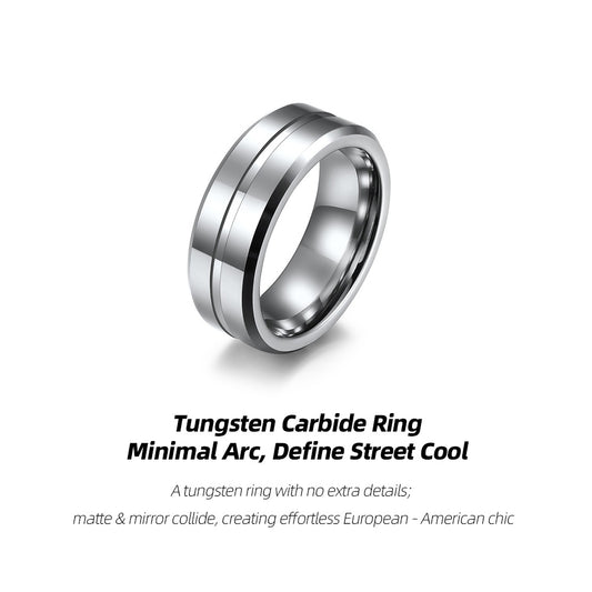 Tungsten Carbide Ring | Minimal Arc, Define Street Cool
