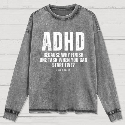 ADHD Washed Long Sleeve Tee