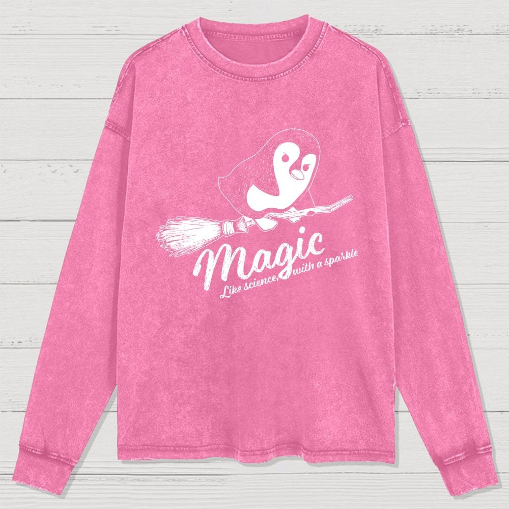 Science With Sparkle Washed Long Sleeve Tee