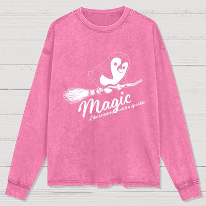 Science With Sparkle Washed Long Sleeve Tee