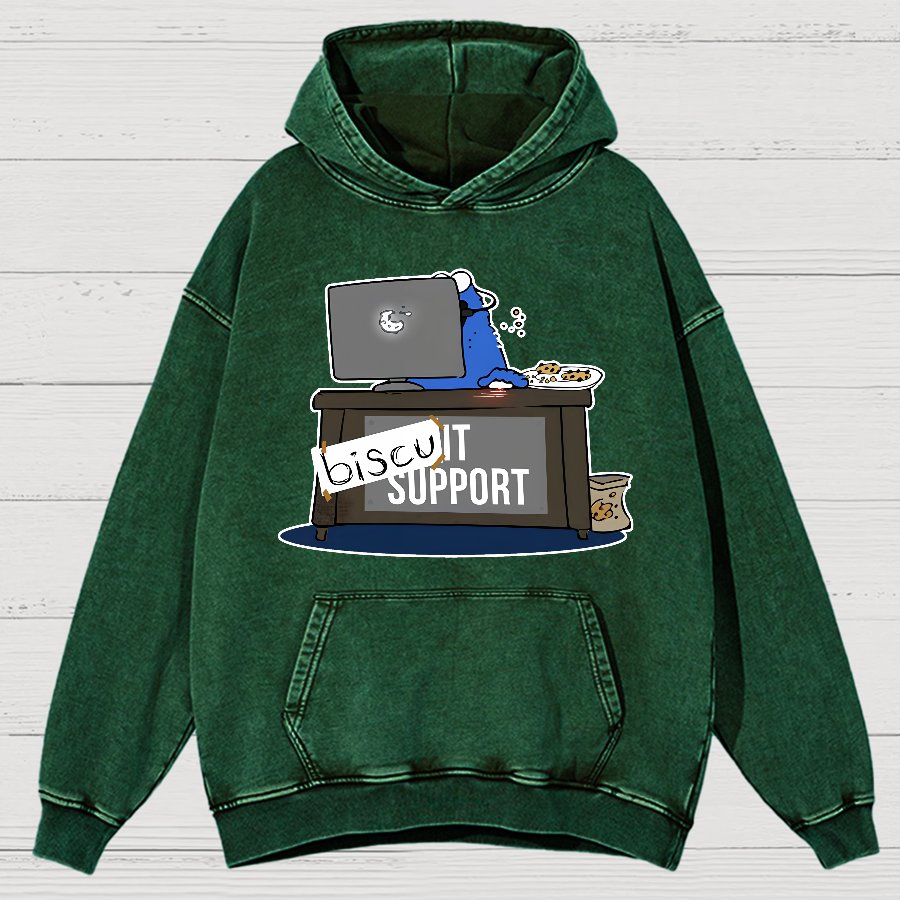 BiscuIT Support Vintage Distressed Hoodie