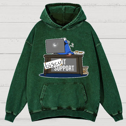 BiscuIT Support Vintage Distressed Hoodie