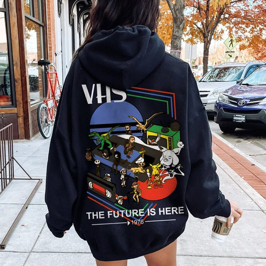 The Future Is Here Printed Back Unisex Cotton Hoodie