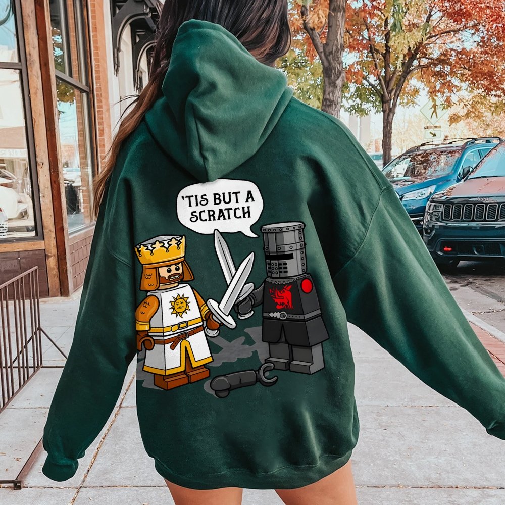 King Vs Knight Printed Back Unisex Cotton Hoodie