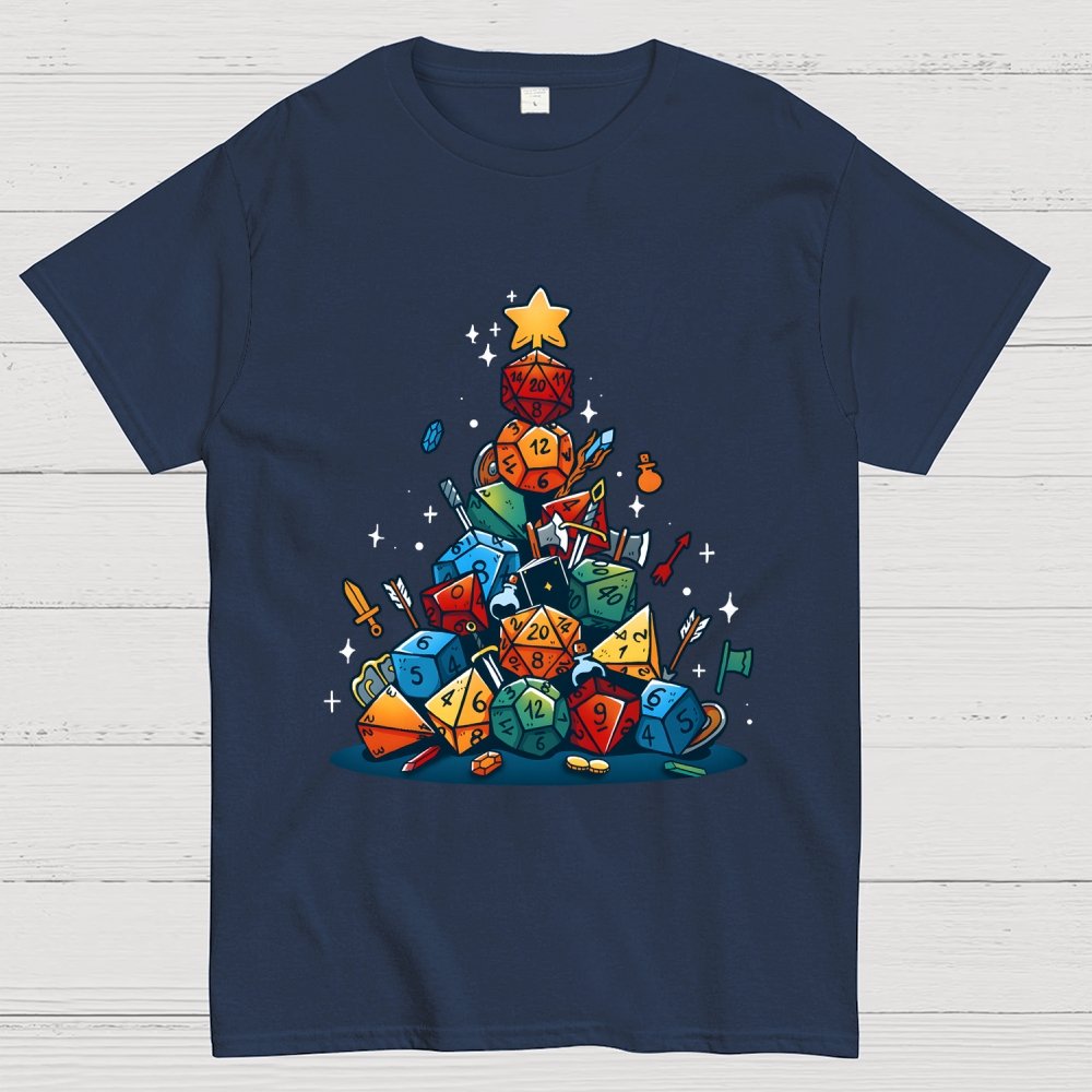 Christmas Dice Tree Geek T-Shirt