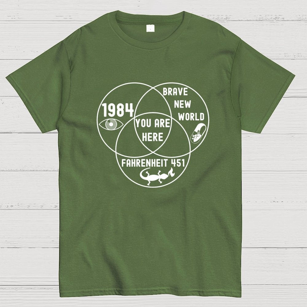 Funny Dystopian Venn Diagram Geek T-Shirt
