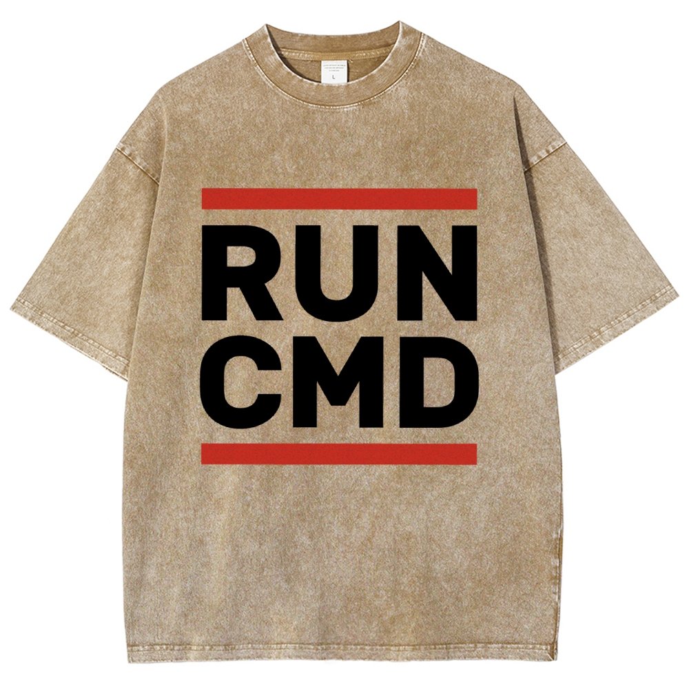 RUN CMD Vintage Distressed T-shirt
