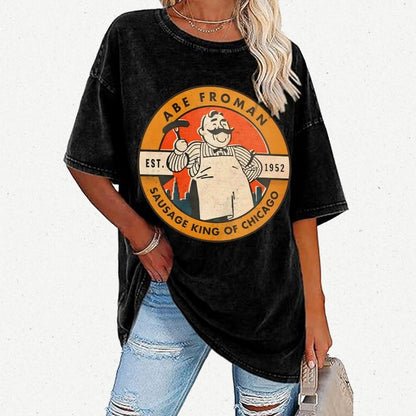 Al Froman - The Sausage Pro of Chicago-1952 Vintage Distressed T-shirt