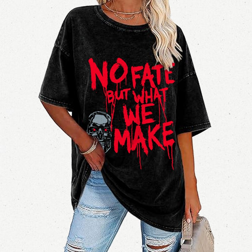 No Fate! Vintage Distressed T-shirt
