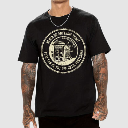 Time Travel Procrastination Geek T-Shirt