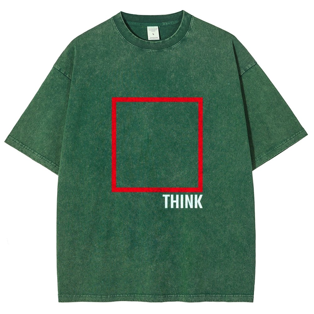 Think Outside The Box Vintage Distressed T-shirt