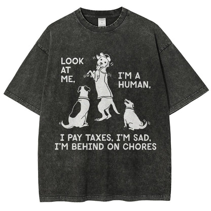 Dog Mocks Humans Vintage Distressed T-shirt