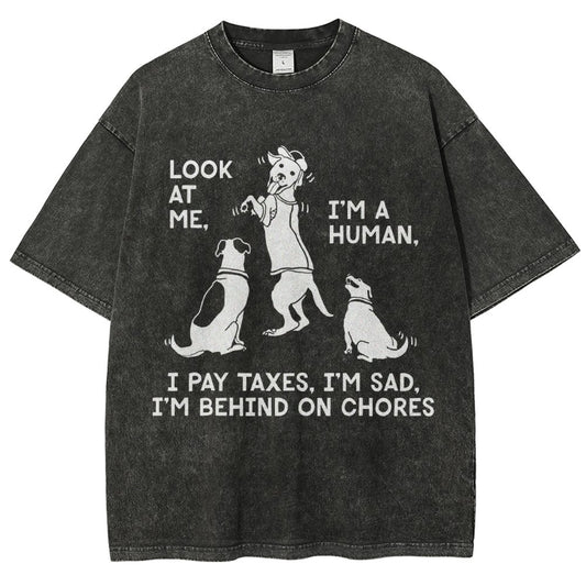 Dog Mocks Humans Vintage Distressed T-shirt