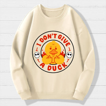 I Don’t Give A Duck Geek Cotton Sweatshirt