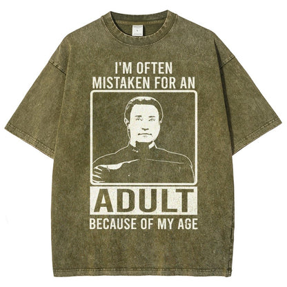 I'm Often Mistaken For An Adult Because Of My Age Vintage Distressed T-shirt