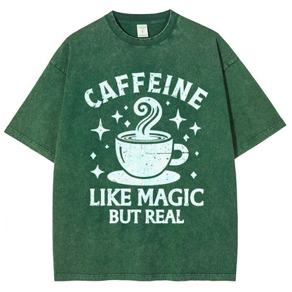 Caffeine Like Magic Vintage Distressed T-shirt