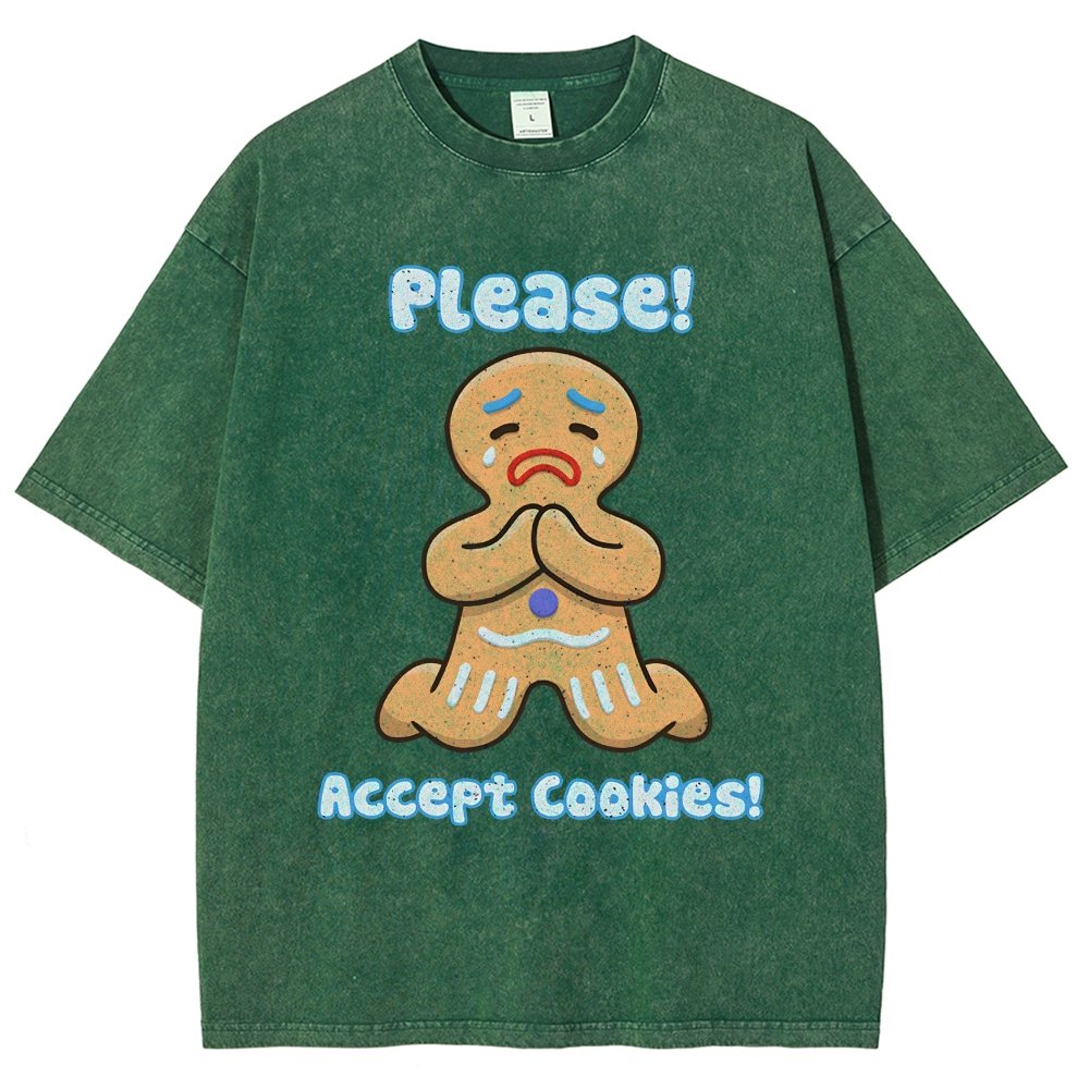 Please! Accept Cookies! Vintage Distressed T-shirt