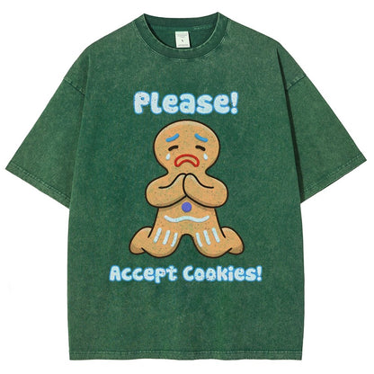 Please! Accept Cookies! Vintage Distressed T-shirt