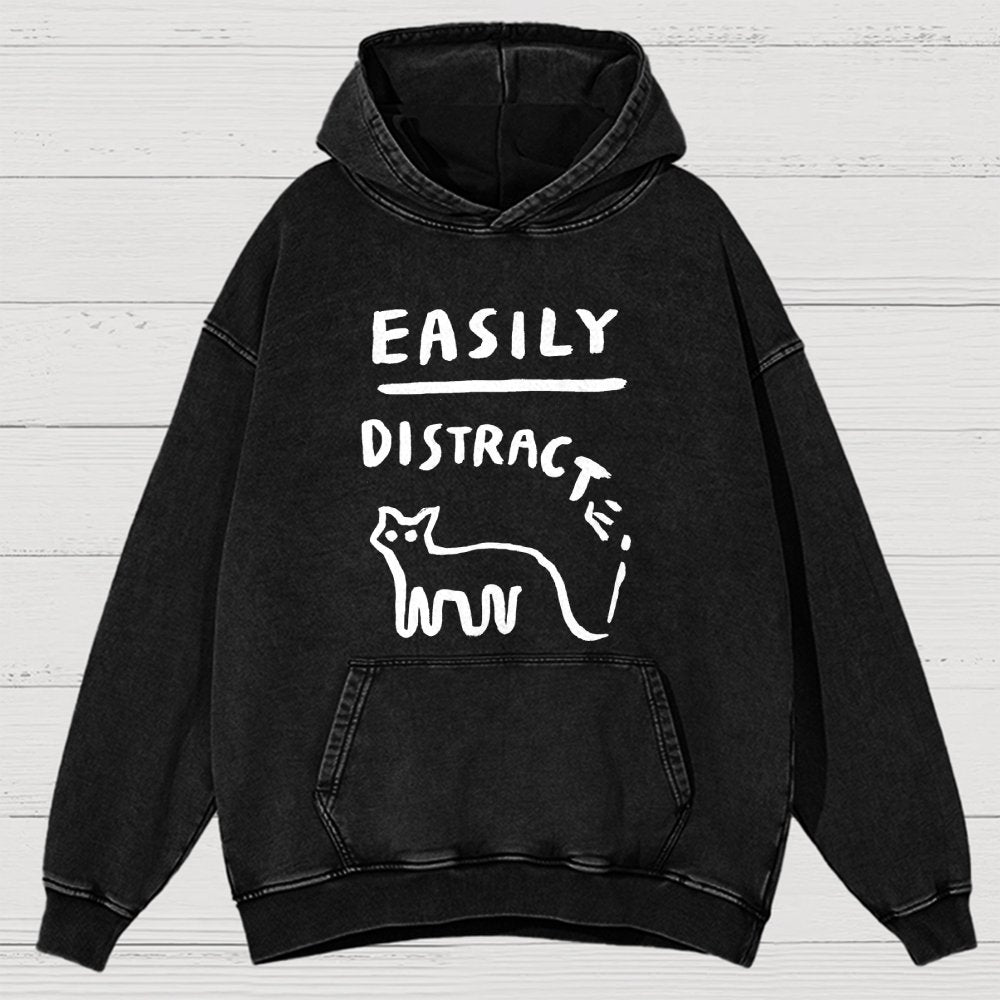 Easily Distrac Vintage Distressed Hoodie