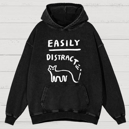 Easily Distrac Vintage Distressed Hoodie