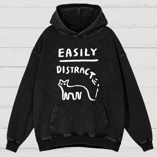 Easily Distrac Vintage Distressed Hoodie