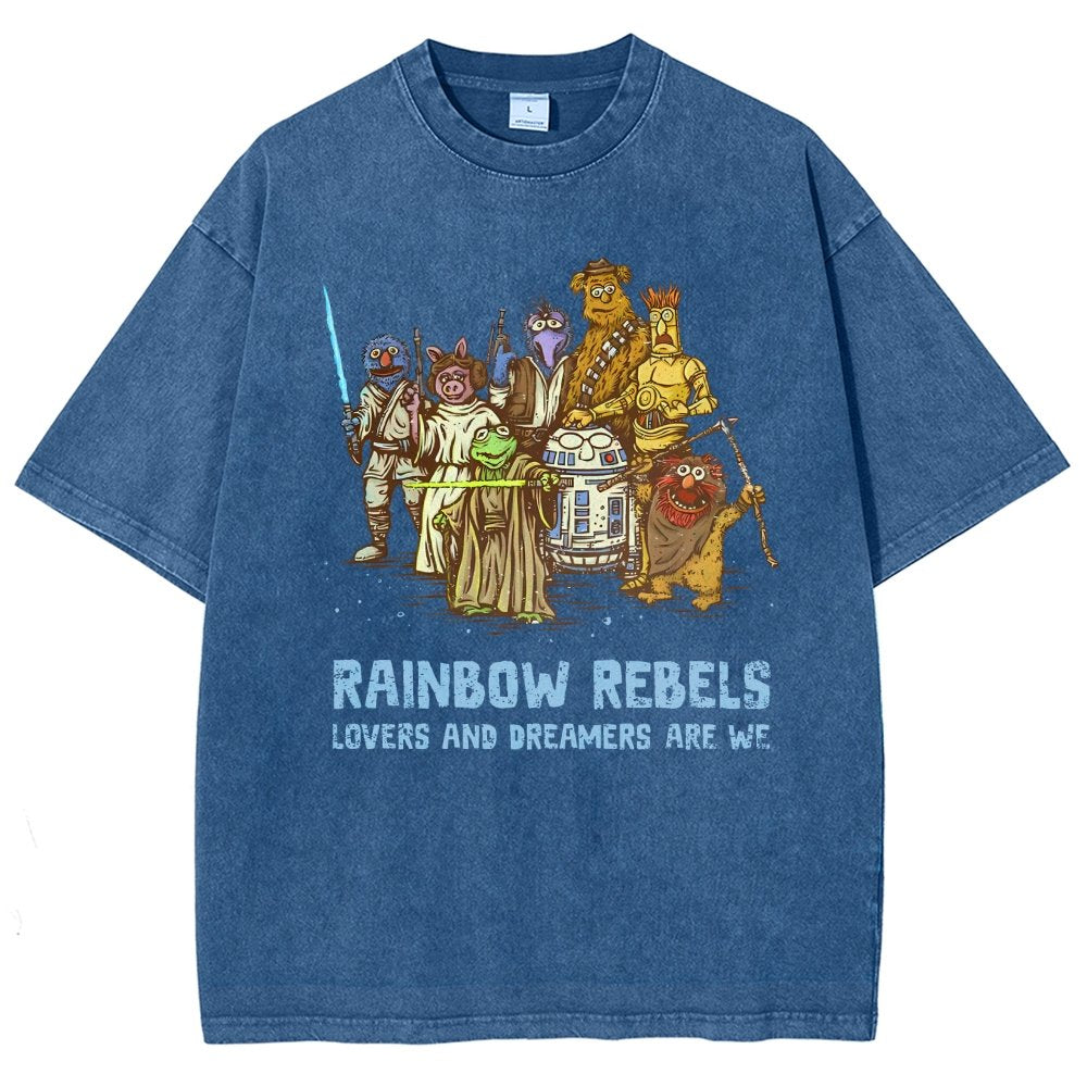 Rainbow Rebels Vintage Distressed T-shirt