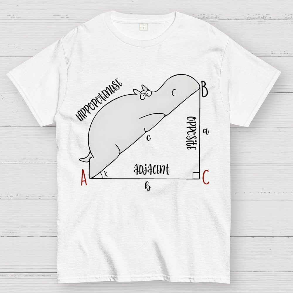 Interesting Math, Cute Hippo, Math Geek T-Shirt