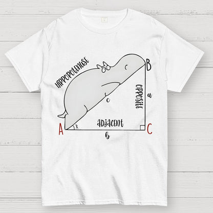 Interesting Math, Cute Hippo, Math Geek T-Shirt