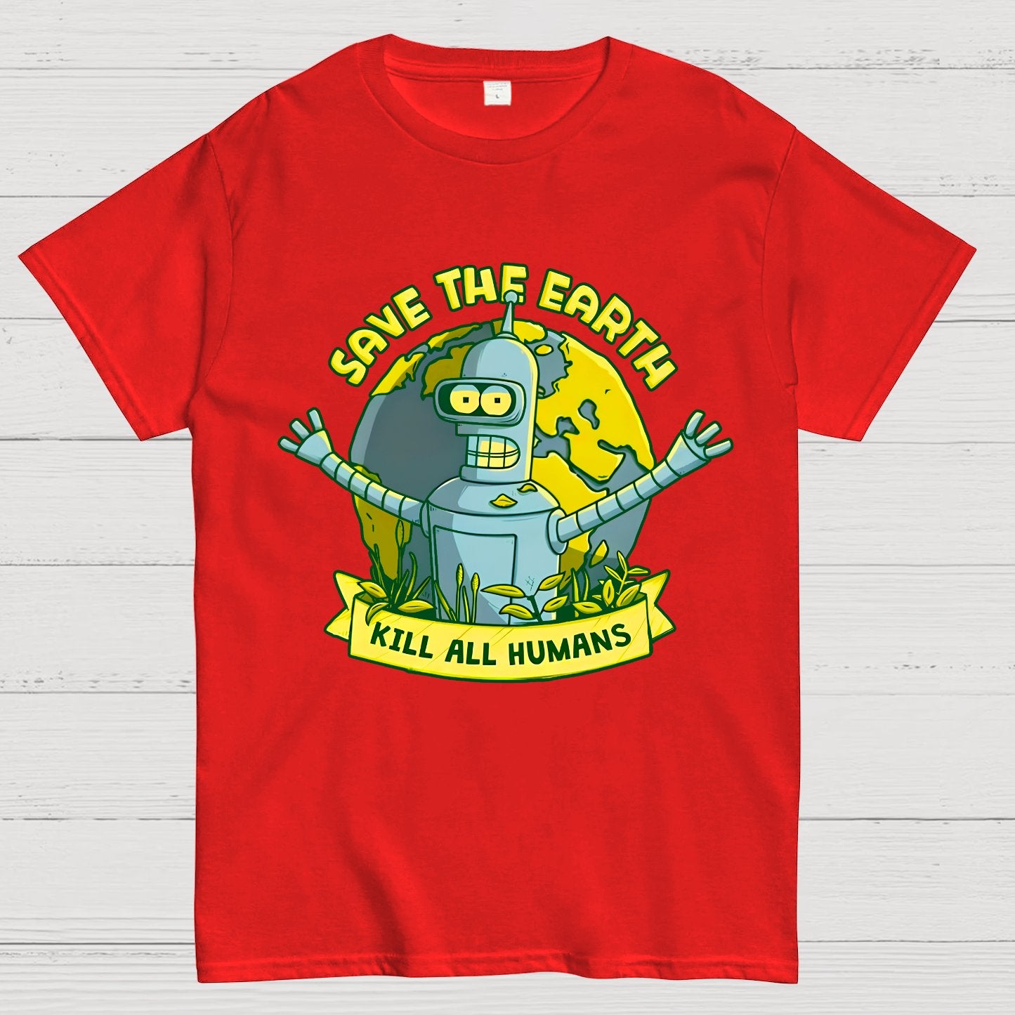 Save The Earth Kill All Humans Geek T-Shirt
