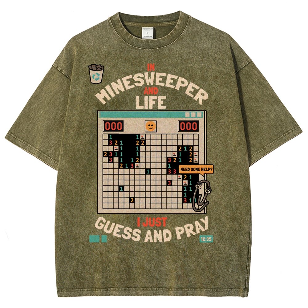 The Minesweeper Philosophy Vintage Distressed T-shirt