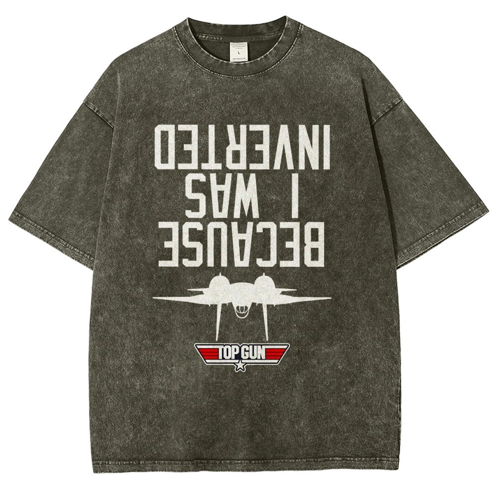 Because I Was Inverted Vintage Distressed T-shirt
