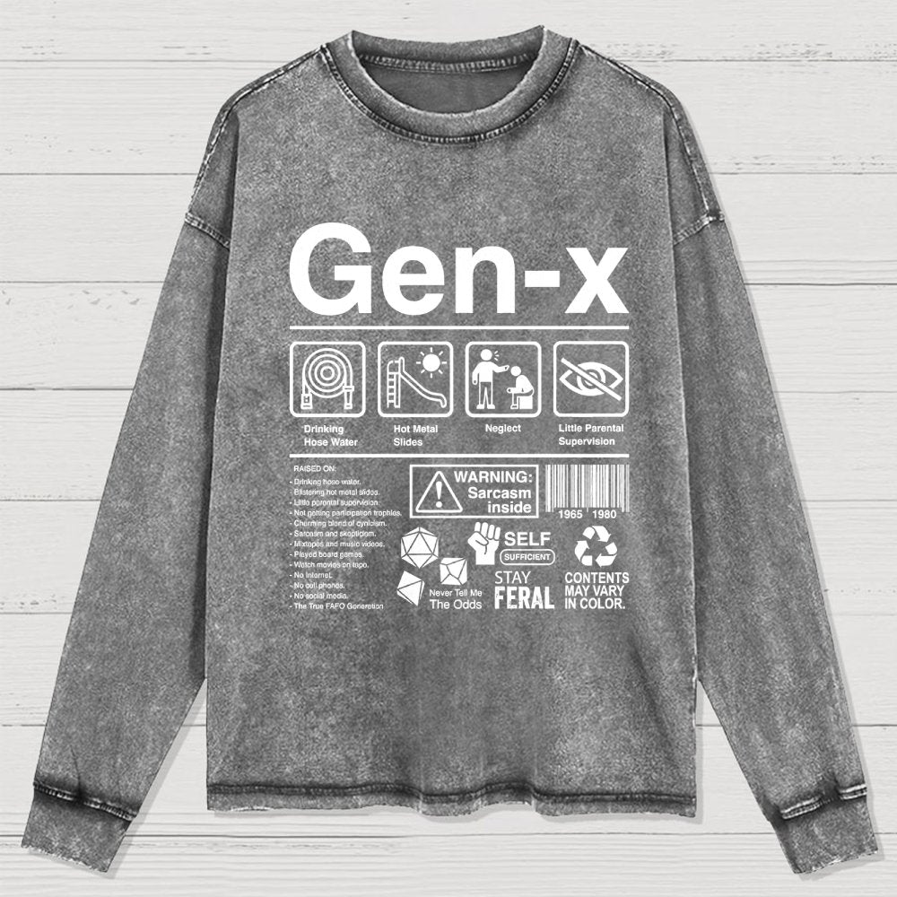 Gen X Label Washed Long Sleeve Tee