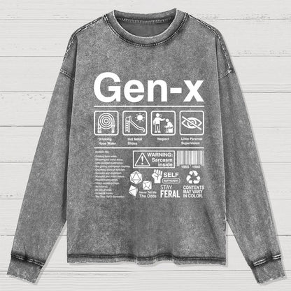 Gen X Label Washed Long Sleeve Tee