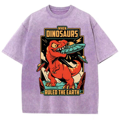 When Dinosaurs Ruled The Earth Vintage Distressed T-shirt