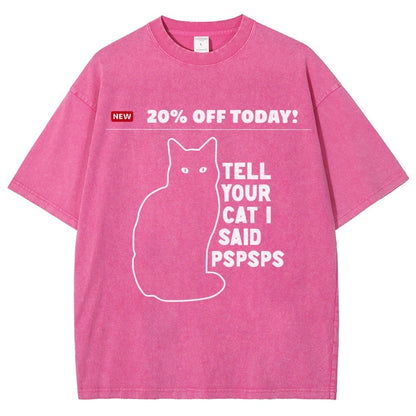 Tell Your Cat Vintage Distressed T-shirt