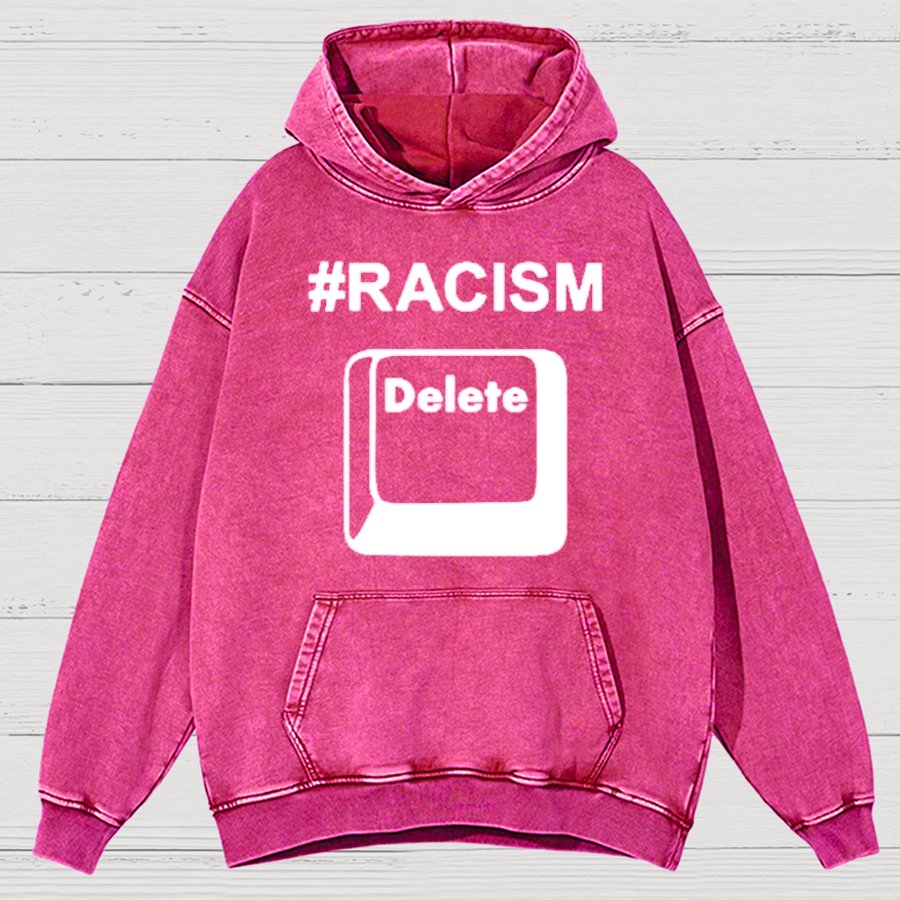 Delete Racism Now Vintage Distressed Hoodie