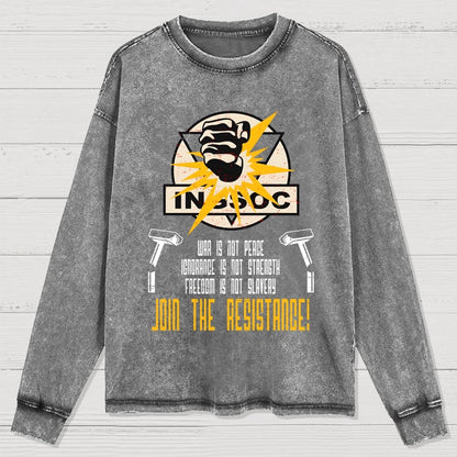 Join The Rebellion Washed Long Sleeve Tee
