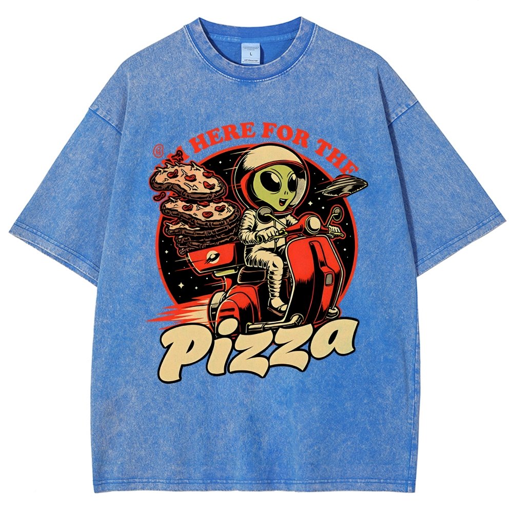 Space Pizza Delivery Vintage Distressed T-shirt