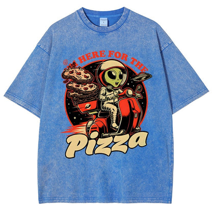 Space Pizza Delivery Vintage Distressed T-shirt