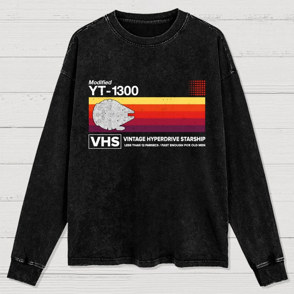 Vintage Hyperdrive Starship Washed Long Sleeve Tee