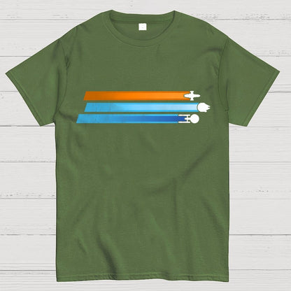 Space Racing Stripes Geek T-Shirt