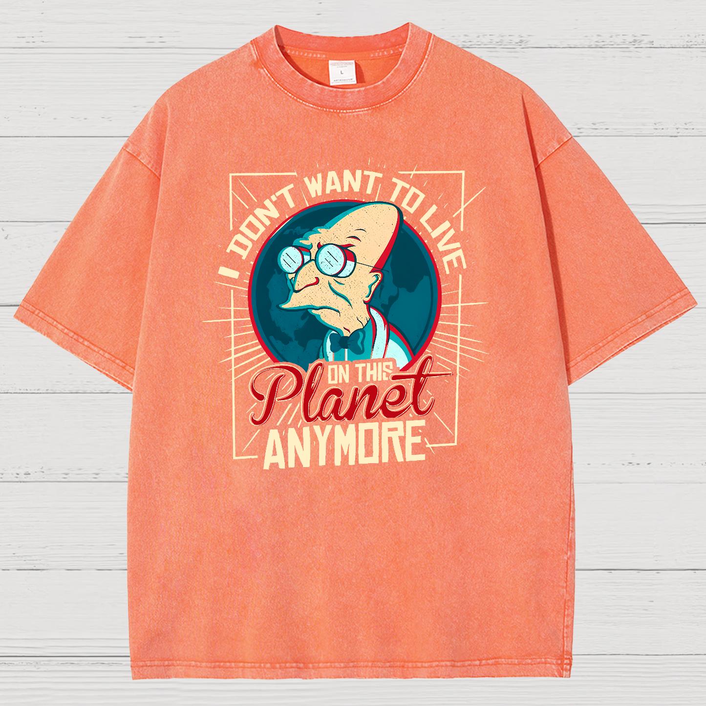 I Don't Want To Live Here Vintage Distressed T-shirt